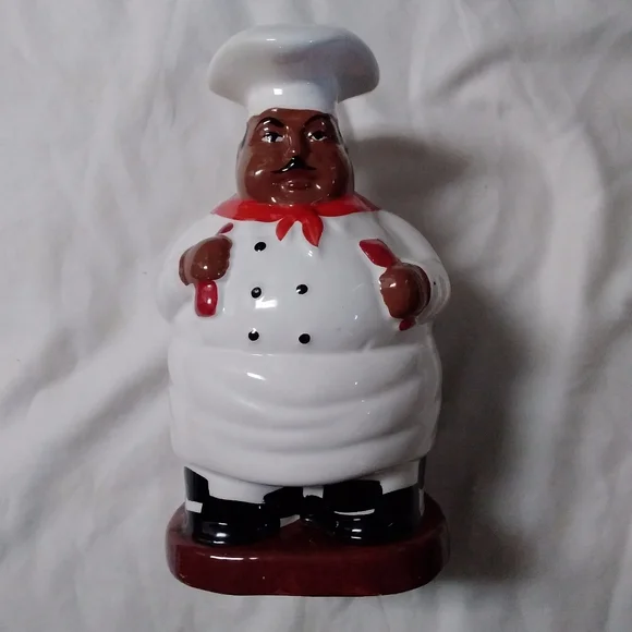 Chef UTENSIL HOLDER with Red Scarf - Picture 3 of 9
